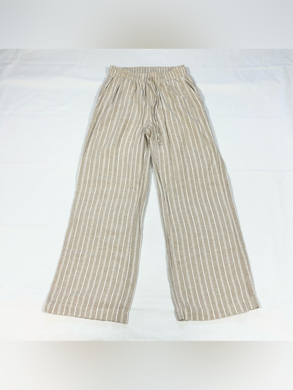 Briggs Pants Womens Size S Wide Leg Pull On Linen Blend Boho Lagenlook Comfort